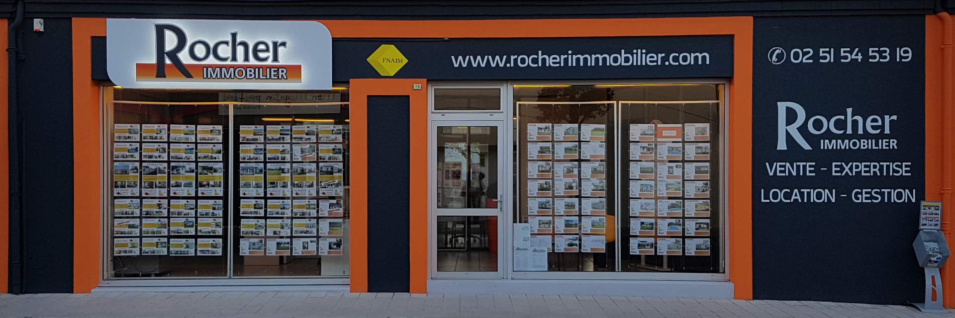 Agence Rocher Immobilier, rue de Nantes Challans