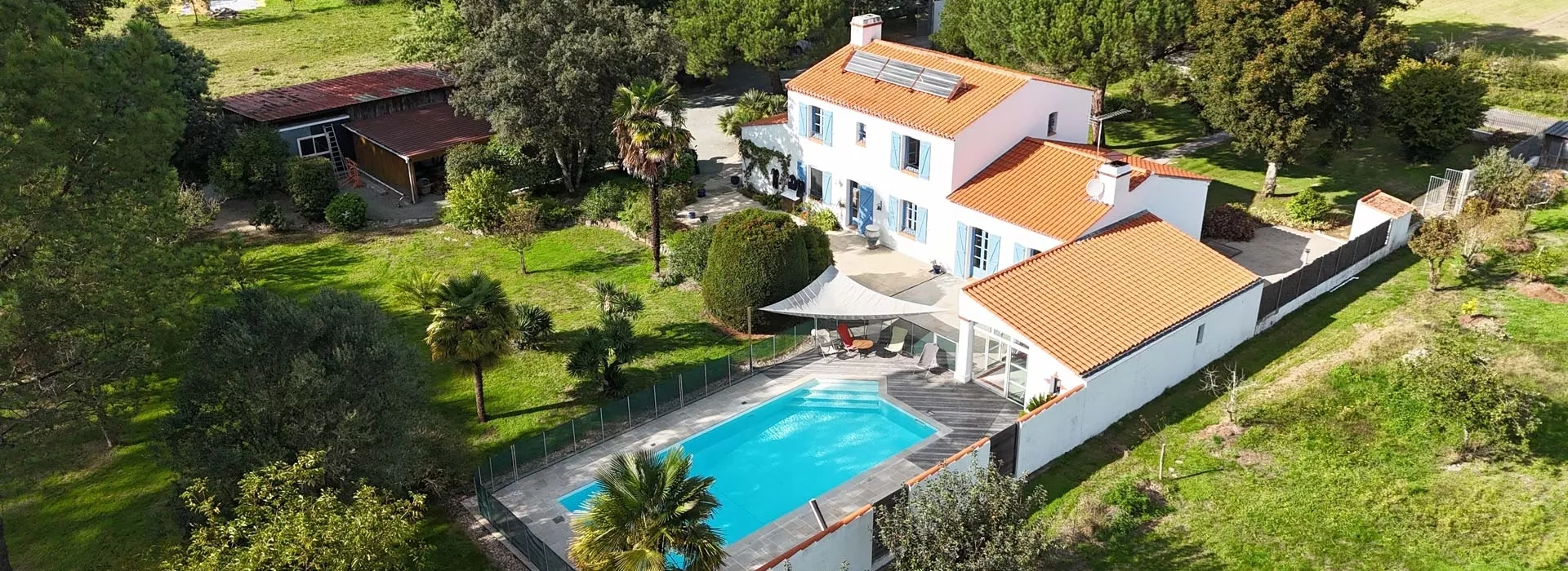 photo drone maison challans a vendre par rocher immobilier